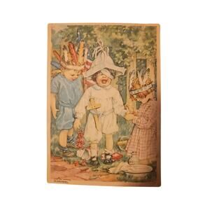Victorian Scene Of Children Playing Together, Unposted Post Card, Location N/A